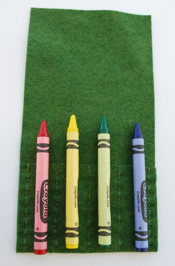 with crayons